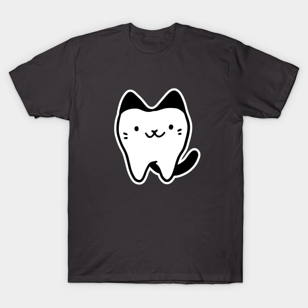 Cute cat tooth T-Shirt by kostolom3000